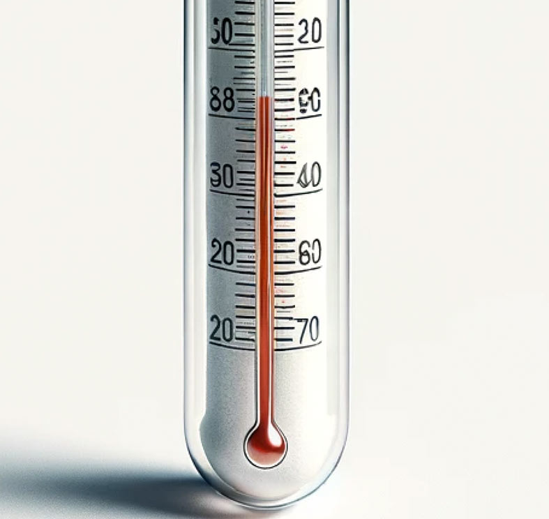 temperature-insensitive_industrial_site_0 Classic glass thermometer with mercury and dual scale in Celsius and Fahrenheit on white background
